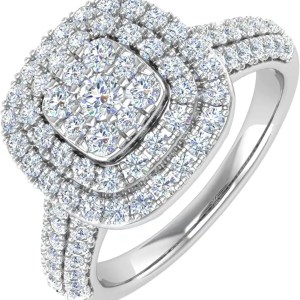 Diamond Engagement Right With White Gold