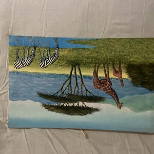 Safari Hand Painted Portrait Painting