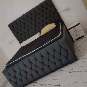 Simple Leather Bed